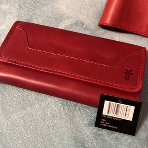 Frye Melissa Continental Snap Leather Wallet